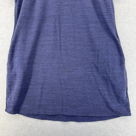 32 COOL Plus Size XXL Navy Blue Short Sleeve Cotton T Shirt Dress Pockets - Picture 2 of 9